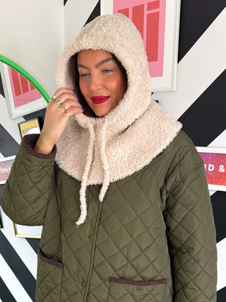 Teddy Weather - Cream Teddy Borg Balaclava Snood