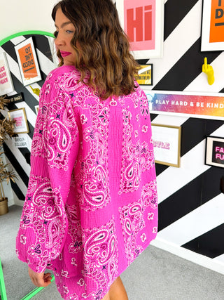 The Getaway Set -Pink Bandana Print Co-Ord