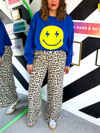 Walk On The Wild Side - Leopard Print Straight Leg Joggers