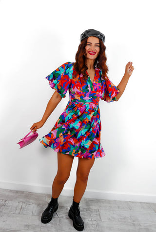 You Grow Girl - Multi Floral Mini Dress
