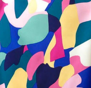 Modern Love - Pink Abstract Midi Wrap Dress