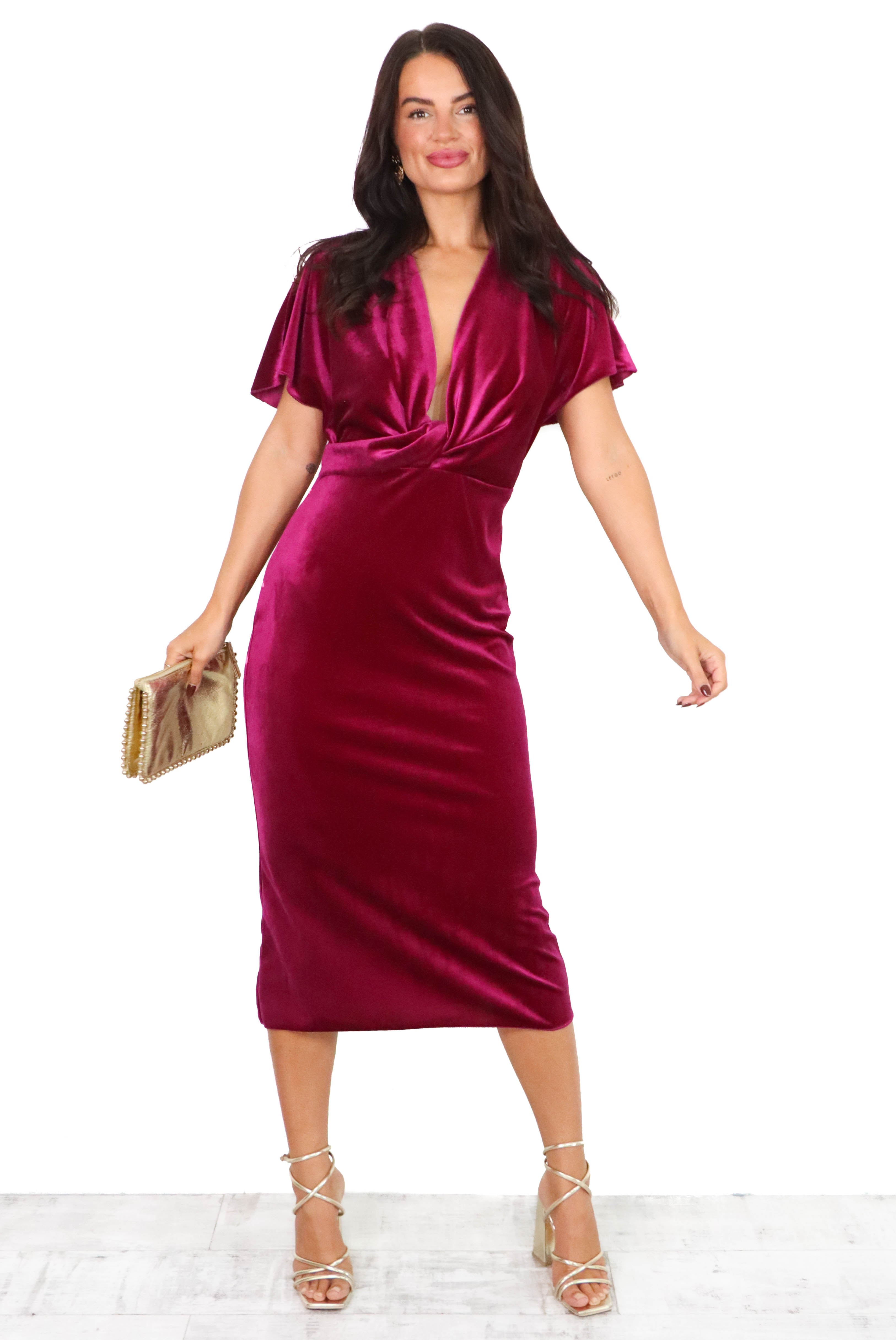 velvet midi dress uk Dune Black Velvet Midi Dress